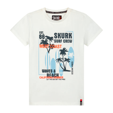 SKURK T-shirt surf crew wit jongens