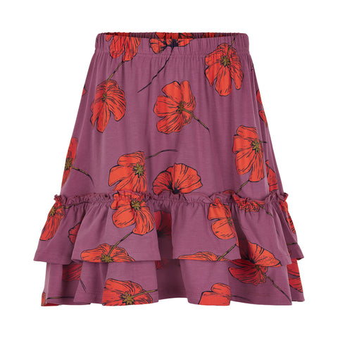 THE NEW Rok kleurige bloemenprint roos oranje meisjes