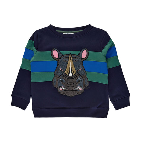 The New sweater neushoornprint jongens