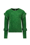 WINTER B.NOSY Groene sweater met franjes