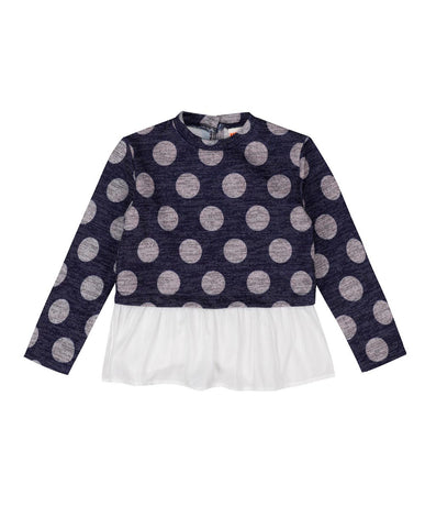 UBS2 Blouse sweaterstof bolletjes meisjes