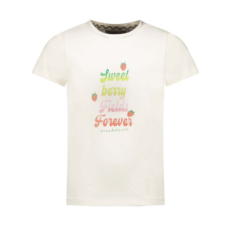 Moodstreet T-shirt wit berry's meisjes