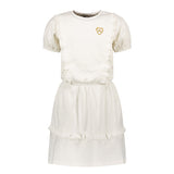 Moodstreet jurk wit met ruffles en franjes meisjes