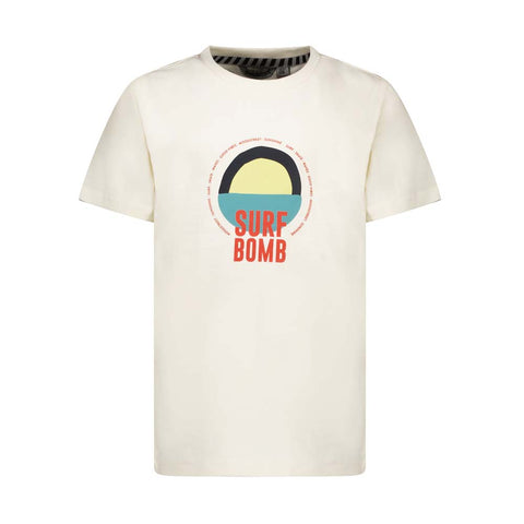 Moodstreet t-shirt wit surf bomb jongens