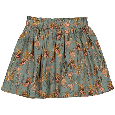 Quapi rok army green flowerprint meisjes