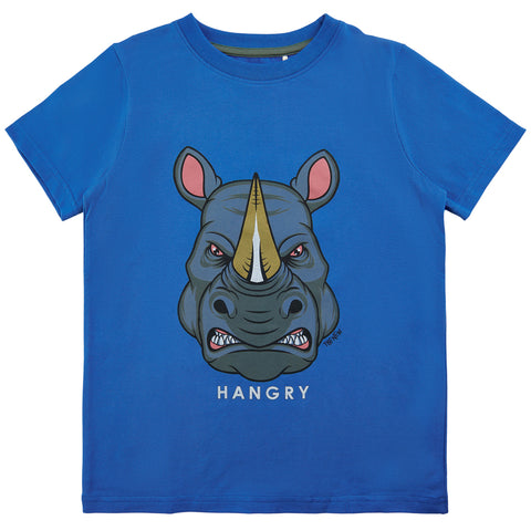The New T-shirt blauw neushoorn hangry jongens