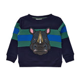 The New sweater neushoornprint jongens