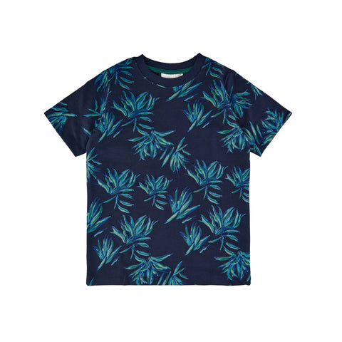 The New T-shirt palmbladeren blauw jongens