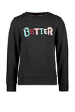 B.NOSY Sweater Better letterprint zwart meisjes