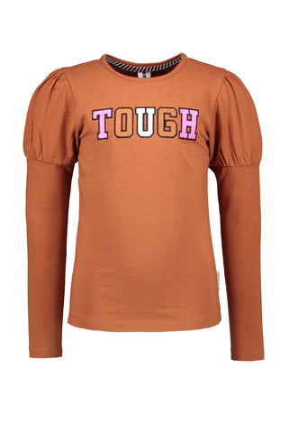 B.NOSY Longsleeve tough pofmouwen camel meisjes