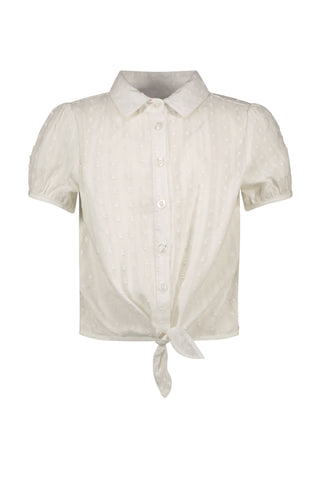B.NOSY Witte blouse om te knopen meisjes