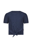 B.NOSY Geknoopt jersey bloesje blauw meisjes
